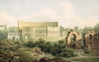 Het Colosseum, Rome, 1802